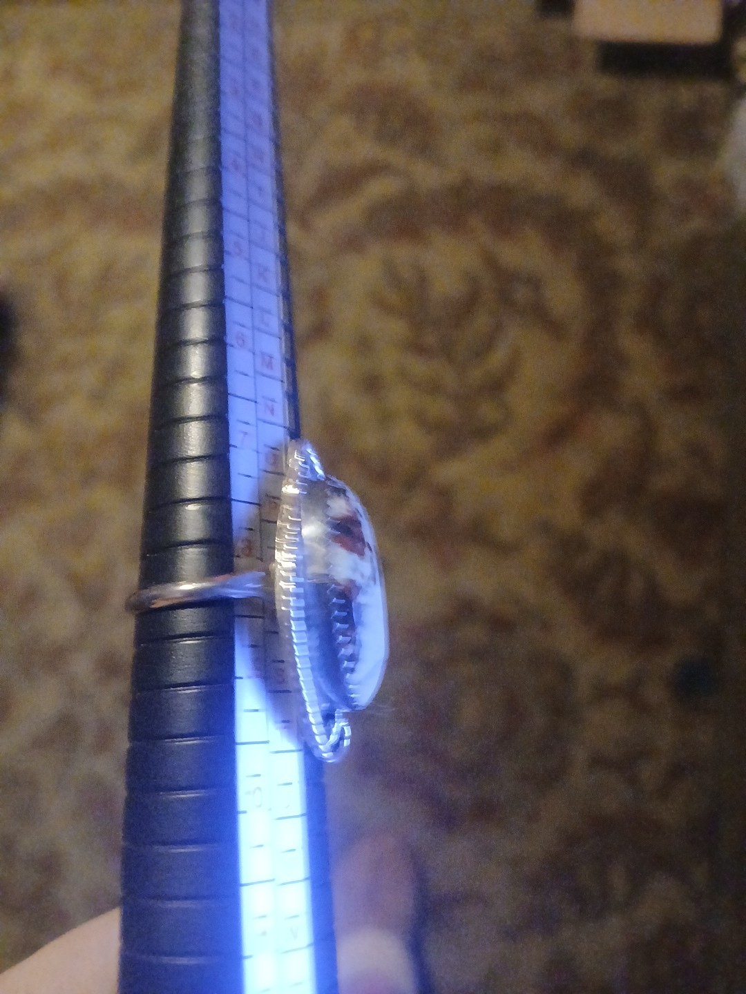 sterling silver Agate Native Handmade Signed Ring… - image 5