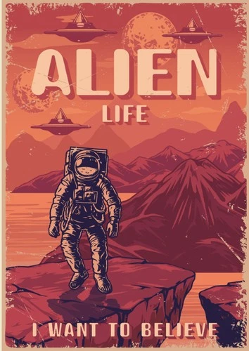 Space Solar Planet Alien Movie Martians UFO Invader Self Adhesive Vinyl Sticker
