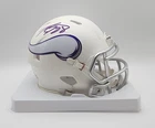 ADRIAN PETERSON Signed Minnesota Vikings RAVE Mini Helmet White JSA Witnessed