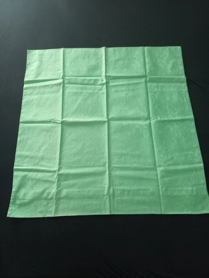 4er Set Vintage Retro Baumwoll Damast Bettwäsche mit Knöpfen mint 125x190cm - Bild 4 von 4