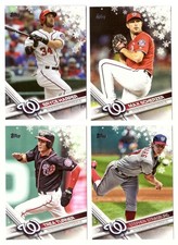 2017 Topps Walmart Holiday Snowflake - WASHINGTON NATIONALS Team set 