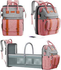 Diaper Bag Backpack with Changing Station, Baby Bags for Girls Pink