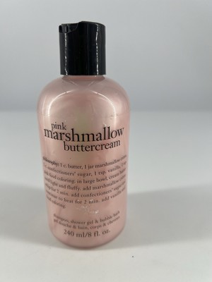 Philosophy Pink Marshmallow Buttercream Shampoo Shower Gel & Bubble Bath 8oz New