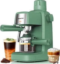 Compact 3.5Bar Espresso Machine with Milk Frother - Perfect for Coffee Lovers!