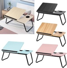 Foldable Multi Angle Laptop/Tablet/Reading Table Desk with Drinks Holder Tray