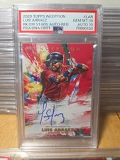 2020 Topps Inception Rookies & Emerging Stars Auto Luis Arraez  Red /75 PSA 10