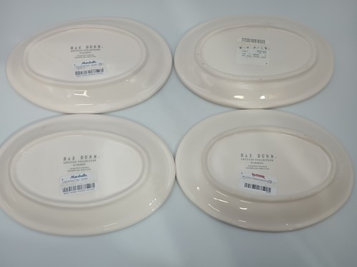 4 Rae Dunn by Magenta Snack Plate "Let’s Eat" 8" x 5.5" - Picture 5 of 5