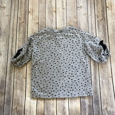 Girl s Cat Jack Polka Dot Shirt 7/8 Medium Pullover Bow Sleeves