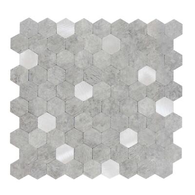 11x Selbstklebende Fliesen PVC 0,88m² Hexagon Form langlebig robust modern