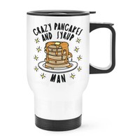 VerrüCkte Pfannkuchen Und Sirup Mann Stars Reise Becher Tasse Mit Griff Lustig