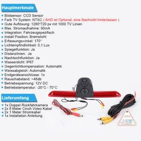 Dual Reverse Camera For Mercedes-Benz Sprinter 3.5T Bus 311CDi 314CDi 315CDi