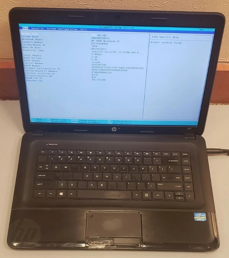 Hp 2000 notebook pc deals