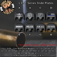 L.E.O. Series - Glock Rear Slide Plate Back Plate for Full Sized Glocks Gen 1-5