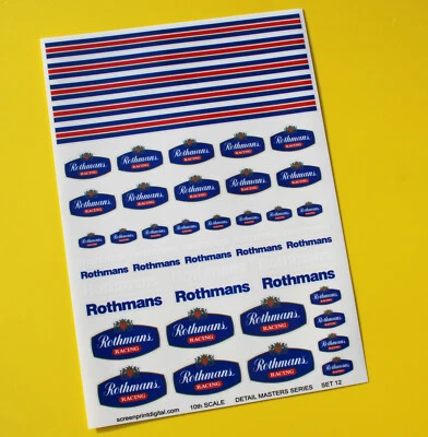 Juego de pegatinas de radiocontrol 10a escala 1:10 detalle del patrocinador ""Vintage Classic Race Rally