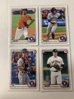 2020 Bowman Draft Astros RC Team Set Alex Santos Zach Daniels Lee Brown  (4)