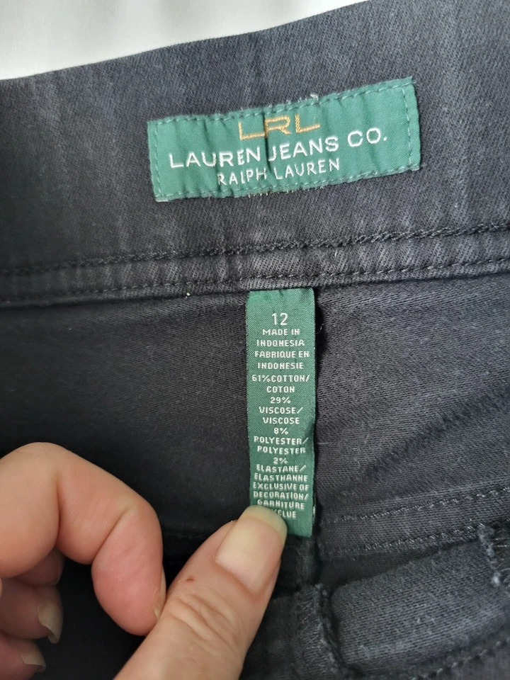 Leggings modernos negros para mujer Lauren Ralph Lauren talla 12 Foto 3 de 4