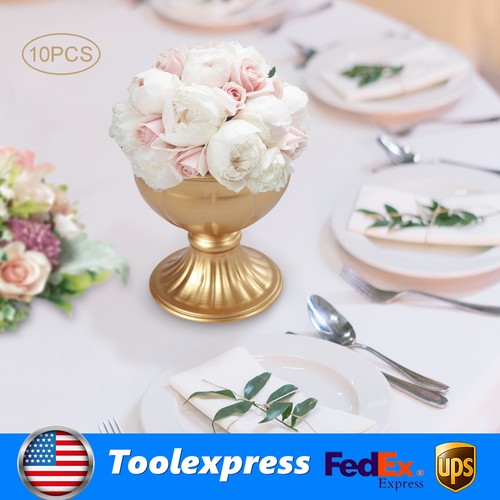 10* Flower Vases Tabletop Centerpieces Flower Trumpet Vases Wedding Party Supply