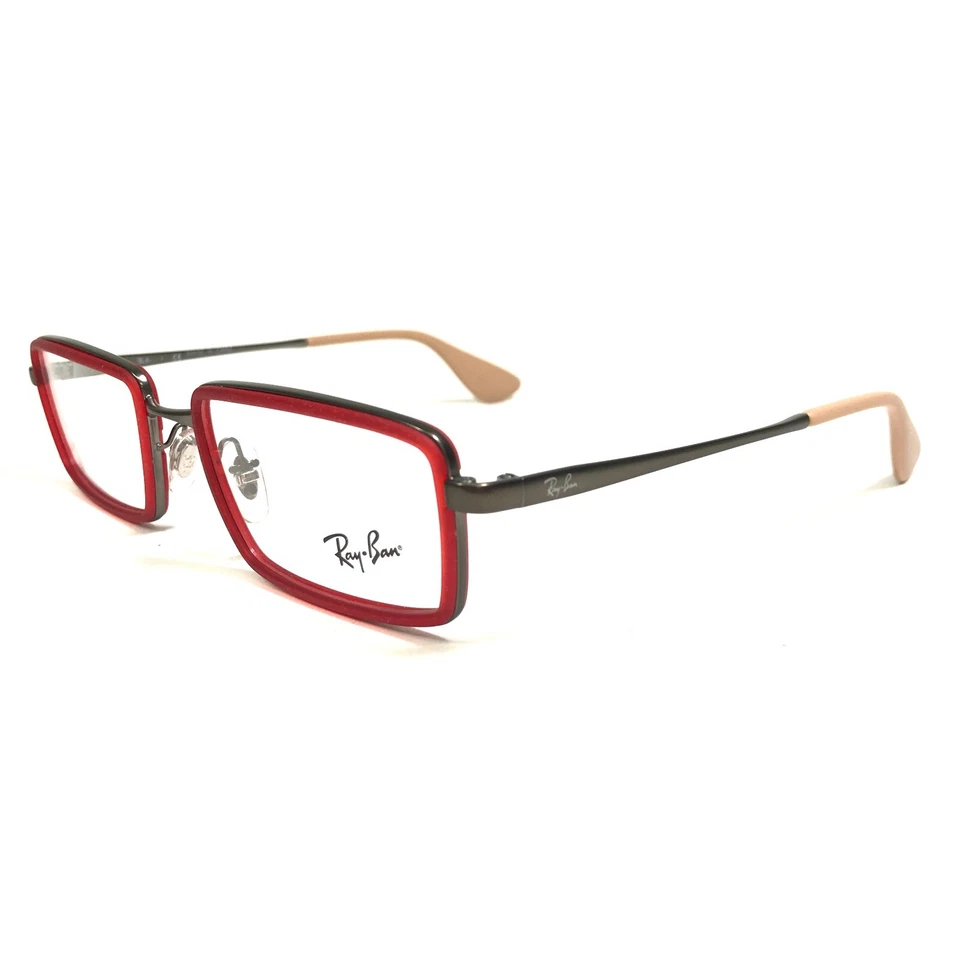 Ray-Ban Eyeglasses Frames RB6337 2856 Red Gray Rectangular Full Rim 51-18-140 - Image 3 of 4
