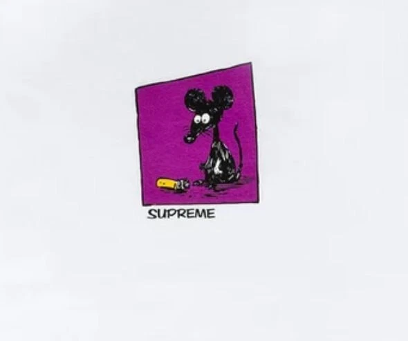 Neuf avec étiquettes t shirt homme Supreme souris blanc XLarge XL New York SS21 patineur vintage 52415
