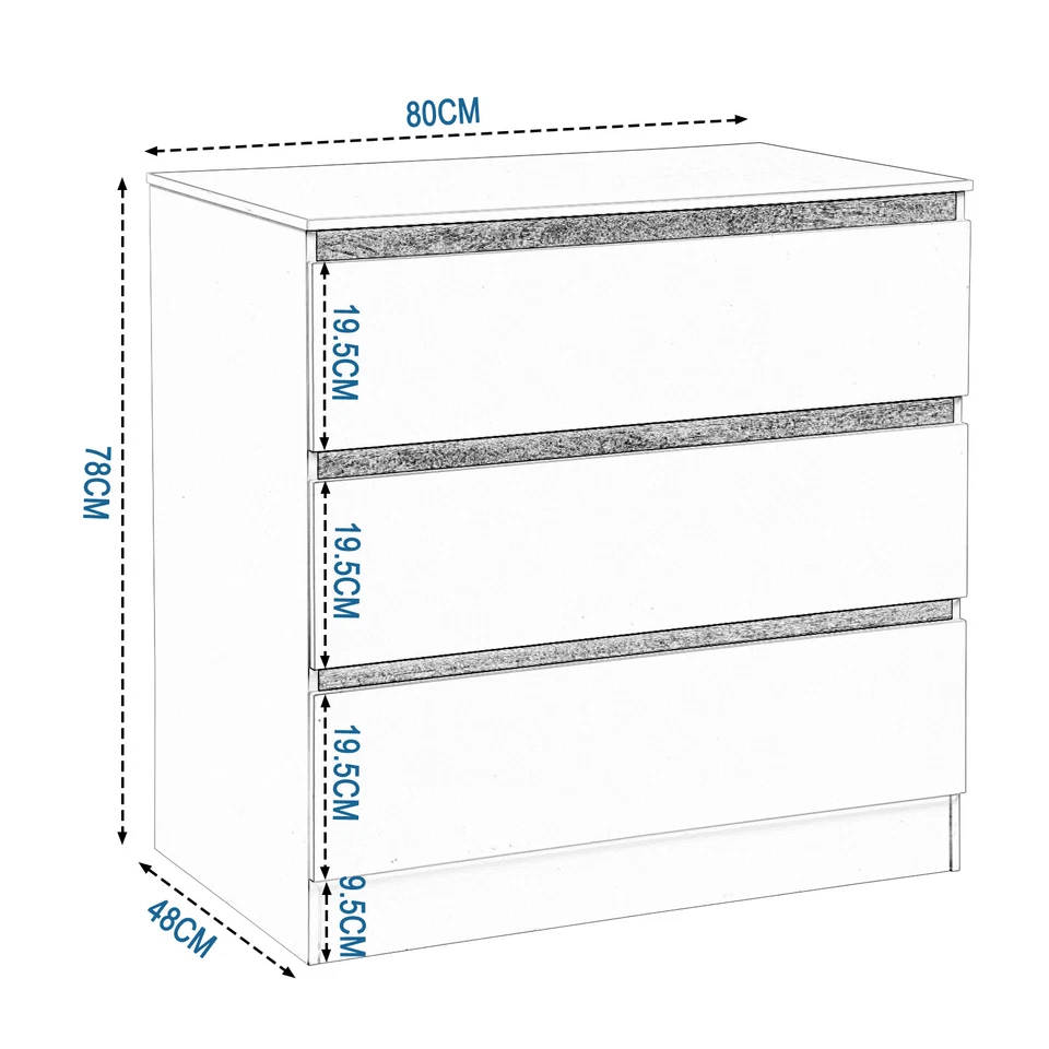 Wickeltisch Wickelkommode Wickelregal mit 3 Schubladen Wickelaufsatz Abnehmbar  - Bild 2 von 4