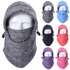 Windproof Thick Fleece Neck Gaiter Warmer Ski Cap Balaclava Hood Full Face Mask