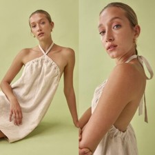 Reformation Maui Mini Linen Dress Size L