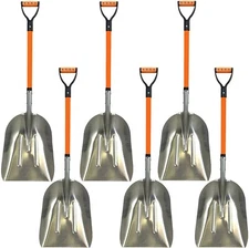 6Pack Ashman Aluminium Snow Shovel with Large Head and Durable Handle