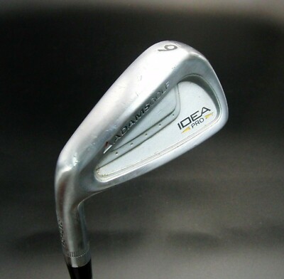Linkshänder Adams Idea Pro Forged 6 Eisen Schwarz Gold Regular Flex Stahlschaft 