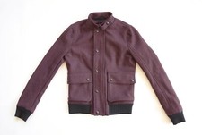 Diesel Black Gold Women’s Glapul-a Full Zip Wool Coat Jacket - Maroon / 38