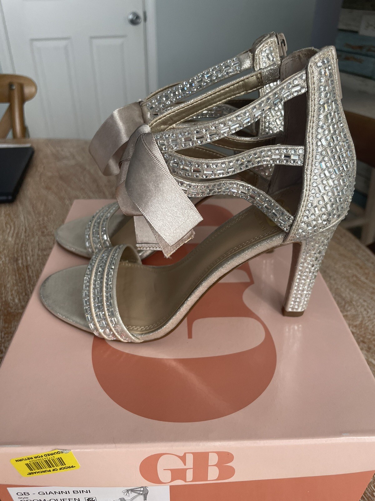 Gianni Bini Prom Queen Light Gold Shoes Size 7.5 Worn Once!! eBay
