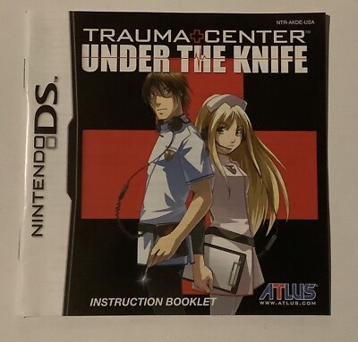 Trauma Center: Under the Knife Manual Only  (Nintendo DS, 2005)
