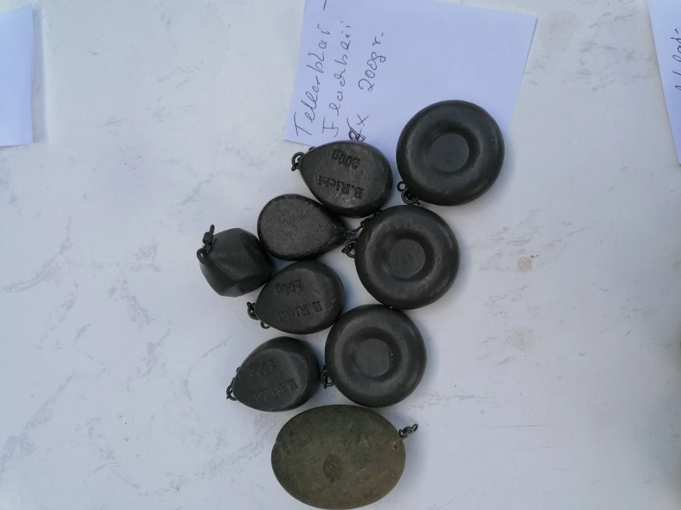 10 verschiedene Tellerbleie bis 200 gr. - ideal zum Karpfen angeln - Bild 2 von 3