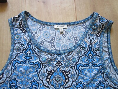 ''MAX STUDIO'' Damen Jersey Kleid, Gr.: XL, Blau,  wie  NEU!