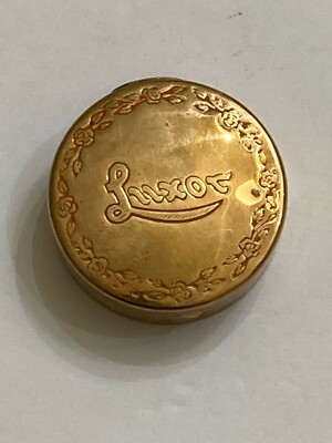 Luxor Rouge - brass vanity case - 1005 Red shade - vintage c. 1923 - Free shippi