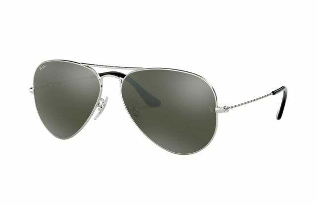 Ray-Ban Rb3025 Aviator 58-14 135mm Occhiali da sole Argenti con Lenti  Specchiate Grigi Non-Polarizzate | Acquisti Online su eBay