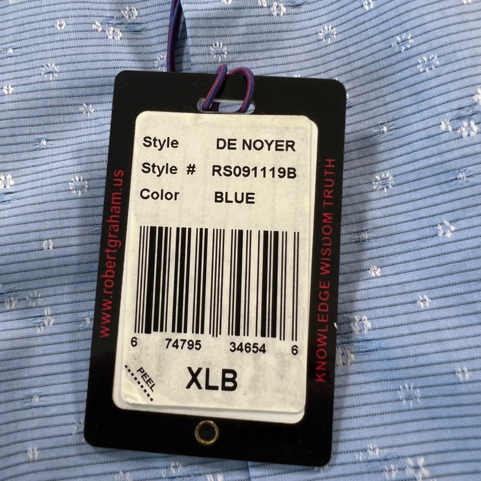 Robert Graham De Noyer Flip Cuff Button Front Shirt Floral & Striped Blue...