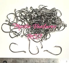100 Size #3/0 Circle Hooks Black Nickel High Carbon Sport Octopus 2X STRONG FREE