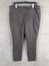 Natural Reflections Pull On Skinny Pant Womens 14 Brown Mid Rise Stretch Casual