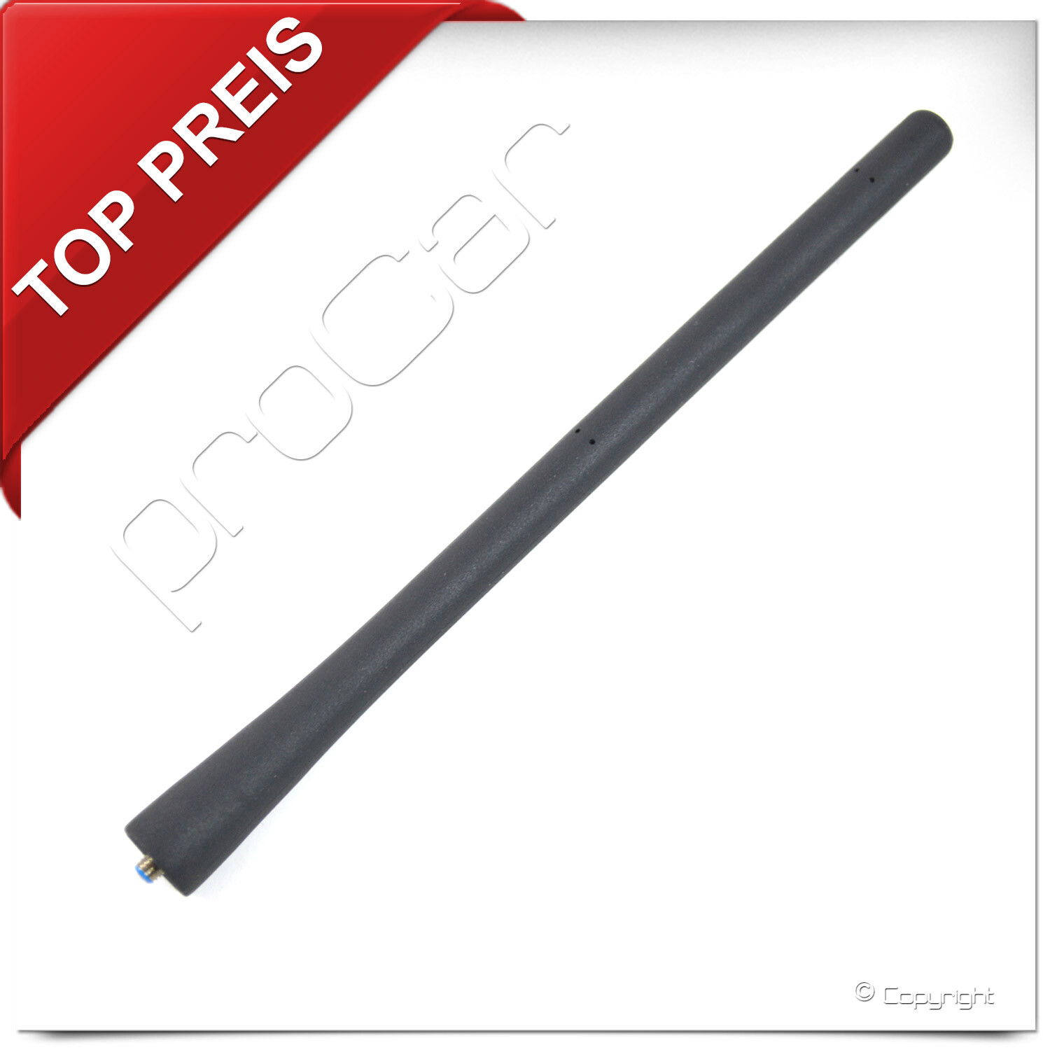 LST Dachantenne 20cm Kurzstab - Autoantenne M5 Gewinde Schwarz 6R0035849D