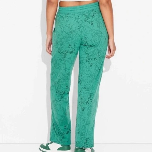 Women's Winnie the Pooh and Friends Cozy Graphic Pants - Green M - Picture 2 of 8