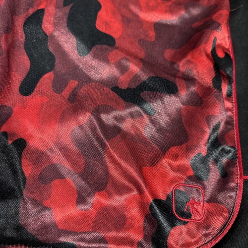 Vintage 90s AND 1 One Red Black Camo Basketball Shorts Large Y2K Shiny Dazzle - Picture 4 of 7
