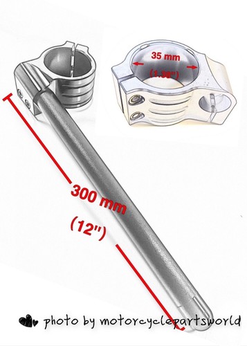 36mm, 7/8" Tube, CNC Motorcycle Universal Clip On Ons Fork Handle Bar Handlebars - Bild 7 von 7