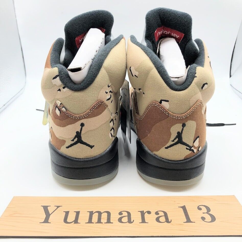 Supreme × Nike Air Jordan 5 Retro Desert Camo 824371-201 Supreme × Nike Air Jordan 5 Retro Desert Camo 824371-201
