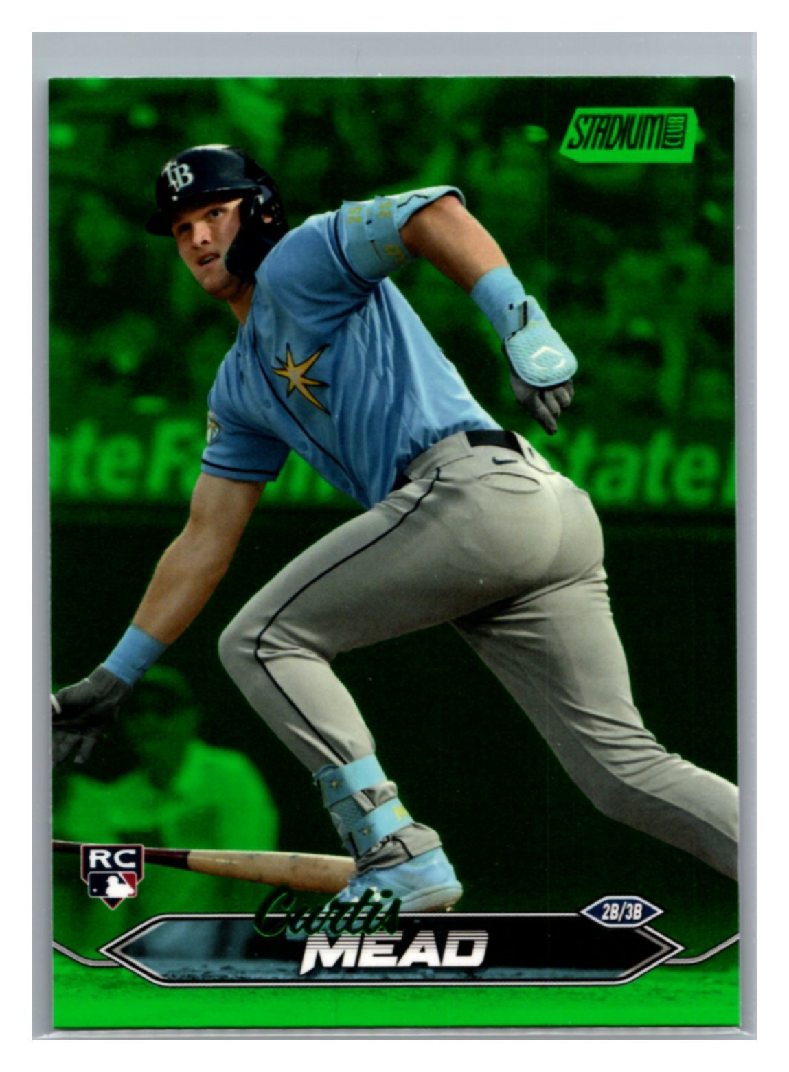 2024 Topps Stadium Club #271 Curtis Mead Rookie Green Foil /199 Tampa Bay