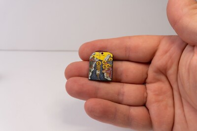 Tiny Wooden Icon 3pcs With The Baptism of Christ ,great idea for jewelry making