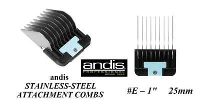 ANDIS 1'' #E STAINLESS STEEL COMB CLIPPER BLADE GUIDE Attachment*Fit AGC2,MBG,AG