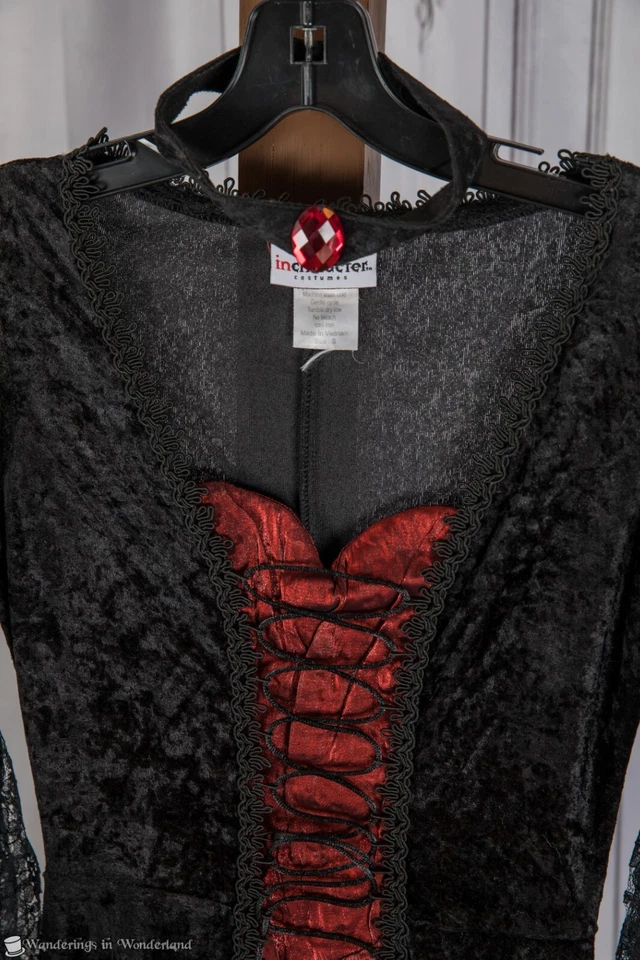 Gothic Vampira Costume Small Halloween Horror Victorian Theater Party - Image 2 of 4