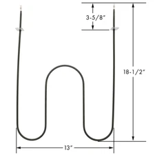 B1551 for Whirlpool W10201551 Broil Element Electric Range Oven Unit Upper