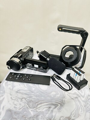 Video Camera Camcorder 4K kicteck Ultra HD With Mic and Accessories