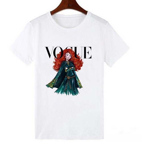 T-shirt Donna Manica Corta Cotone S M L Xl Xxl Vogue Disney Principesse |  eBay